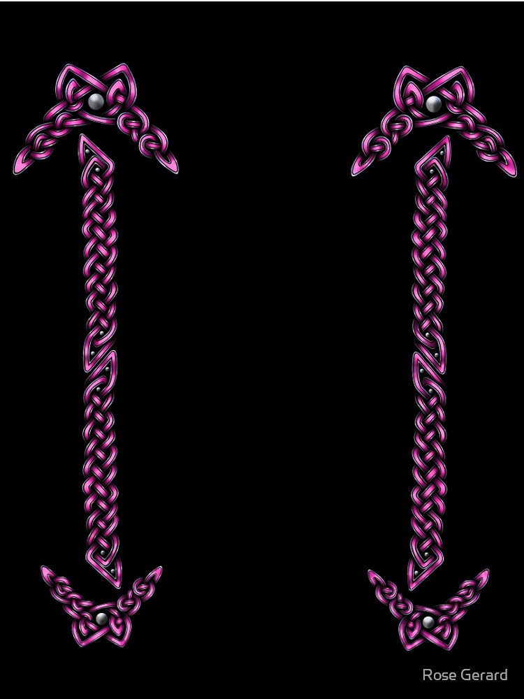 Celtic Knotwork - Silver and Pink by arkadyrose