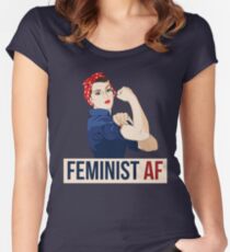 Feminist AF rosie riveter Women's Fitted Scoop T-Shirt