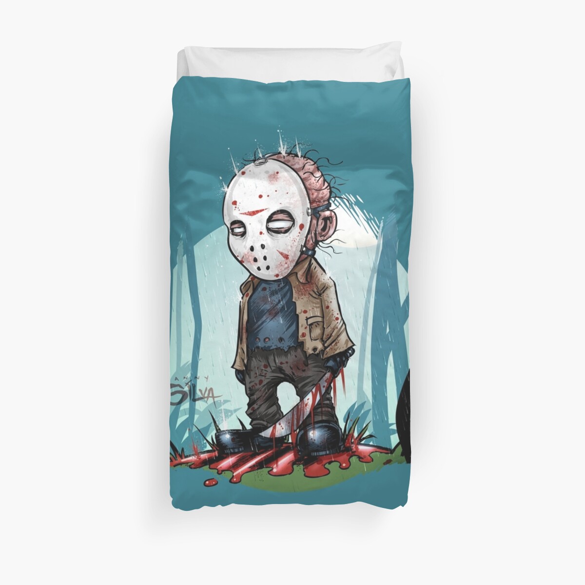 "Little Jason Voorhees" Duvet Covers by dsilvadesigns Redbubble