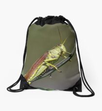 Grasshopper Portrait Drawstring Bag