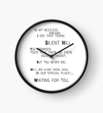 Silent Hill - Mary's Letter (Text) Clock