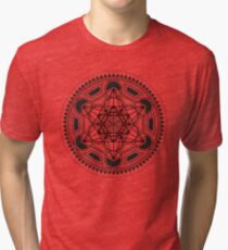 SACRED GEOMETRY - METATRONS CUBE - FLOWER OF LIFE - SPIRITUALITY - YOGA - MEDITATION Tri-blend T-Shirt