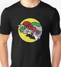 Gehörnter Krieger Freunde ROLLER DERBY (Einhorn, Narwal, Nashorn, Triceratops) Slim Fit T-Shirt