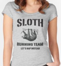 Sloth Running Team. Let's Nap Instead Women's Fitted Scoop T-Shirt