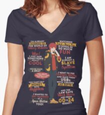 707 Quotes Women's Fitted V-Neck T-Shirt