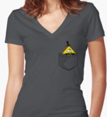Pocket Cipher Women's Fitted V-Neck T-Shirt