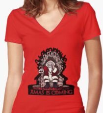 Throne of Canes Women's Fitted V-Neck T-Shirt