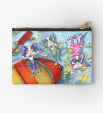 Bait and Switch, Cats Fishing, by Alma Lee Studio Pouch