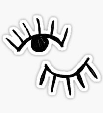 Handrawn Minimalist Eyes | Trendy/Hipster/Tumblr Meme Sticker