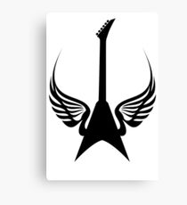 Cool Rock Electric Guitar Wings Music Canvas Print