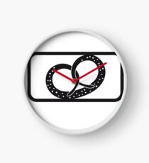 sport pretzel food hunger delicious oktoberfest logo symbol cool design Clock