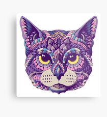 Cat Head (Color Version) Metal Print