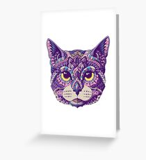Cat Head (Color Version) Greeting Card
