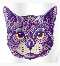 Cat Head (Color Version) Poster