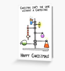 Chemistree Christmas card Greeting Card