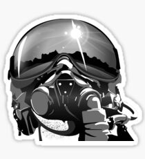 Fighter Pilot Helmet and Mask Sticker