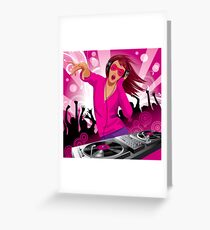 Beautiful DJ girl Greeting Card