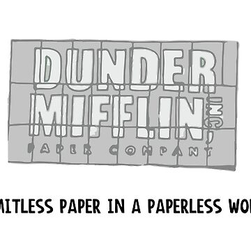 The Office Pam's Dunder Mifflin Logo | Limitless Paper in A Paperless World  | Metal Print