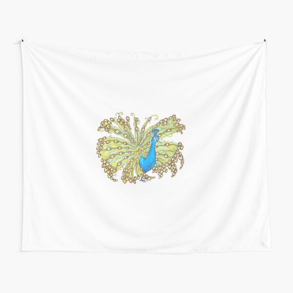 Whimsical Peacock Tapestry