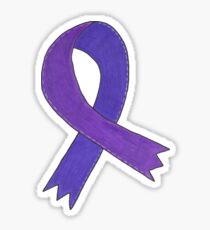 Medium Purple Awareness Ribbon Sticker
