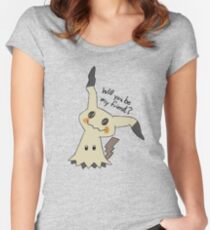 Will you be my friend? Mimikyu Women's Fitted Scoop T-Shirt