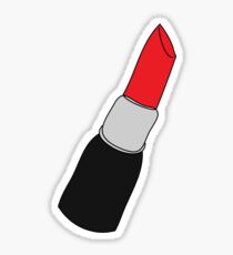 einzelner roter Lippenstift Sticker