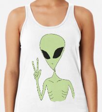 Camiseta con espalda nadadora paz alien