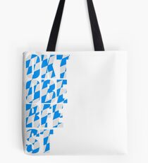 Oktoberfest text flag blue white pattern party celebrate design cool Tote Bag