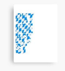 Oktoberfest text flag blue white pattern party celebrate design cool Canvas Print