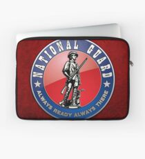 US National Guard (NG) Emblem 3D on Red Velvet Laptop Sleeve