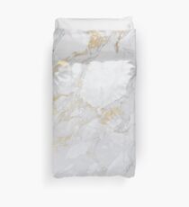 Marble with Gold Duvet Cover