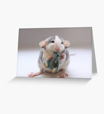 Rosie with bear (2) Greeting Card