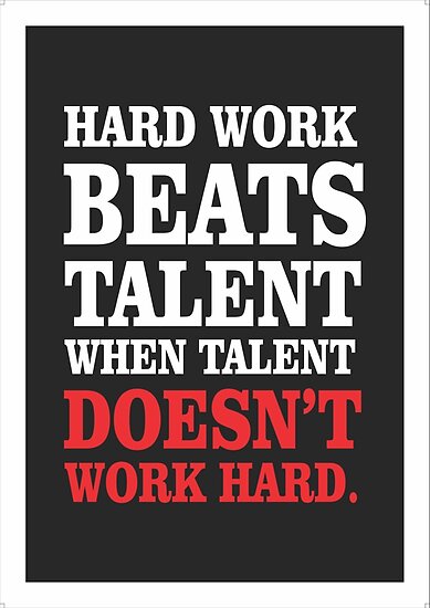 "Hard work beats talent Inspirational Quotes" Poster by ...