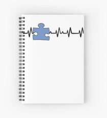 Autism Awareness Ribbon black Spiral Notebook