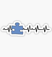 Autism Awareness Ribbon black Sticker