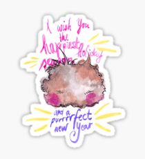 Happy Holidays And A Purrfect New Year Sticker