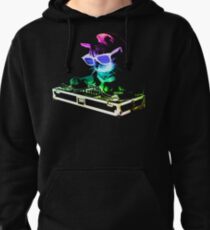 HOUSE CAT (Rainbow DJ Kitty) Pullover Hoodie