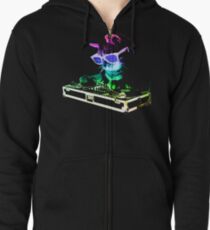 HOUSE CAT (Rainbow DJ Kitty) Zipped Hoodie