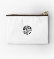 Get Cafe Racer TV merchandise with a classic black & white logo Studio Pouch