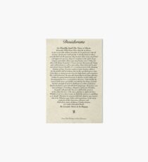 Original Desiderata Poem by Max Ehrmann Art Board