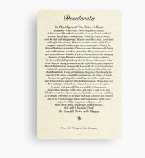 Original Desiderata Gedicht von Max Ehrmann Metalldruck