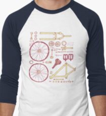 Bicycle Parts Men's Baseball ¾ T-Shirt
