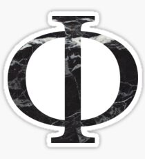 schwarzer Marmor phiiiii Sticker