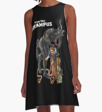 Gruss Vom Krampus Greetings From Christmas Demon A-Line Dress
