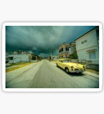 Yellow storm car Sticker