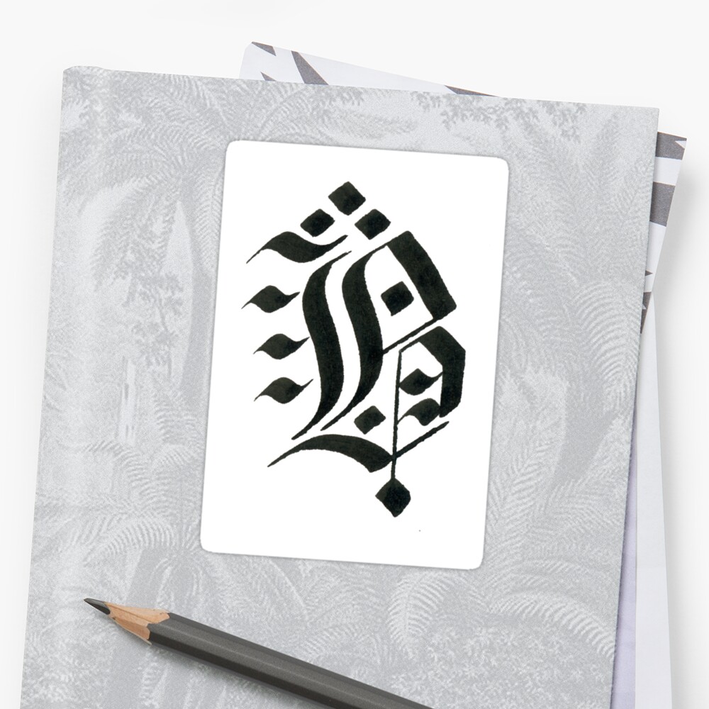 "Gothic Letter B" Stickers By JamNHoney | Redbubble