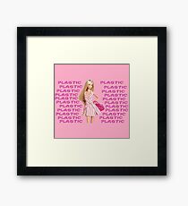 "Plastic" Glitter Pink Pastel Framed Print