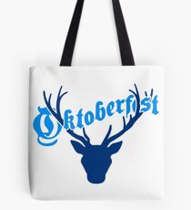 deer horns oktoberfest text lettering shirt cool design Tote Bag