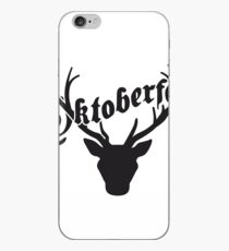 deer horns oktoberfest silhouette black shirt cool design iPhone Case