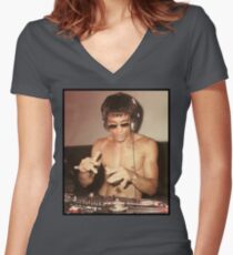 DJ Women's Fitted V-Neck T-Shirt
